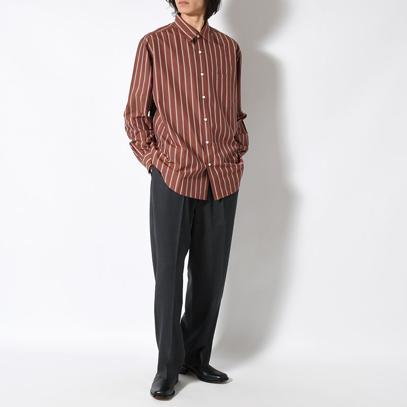 SILK COTTON STRIPE SHIRT -2.COLOR-