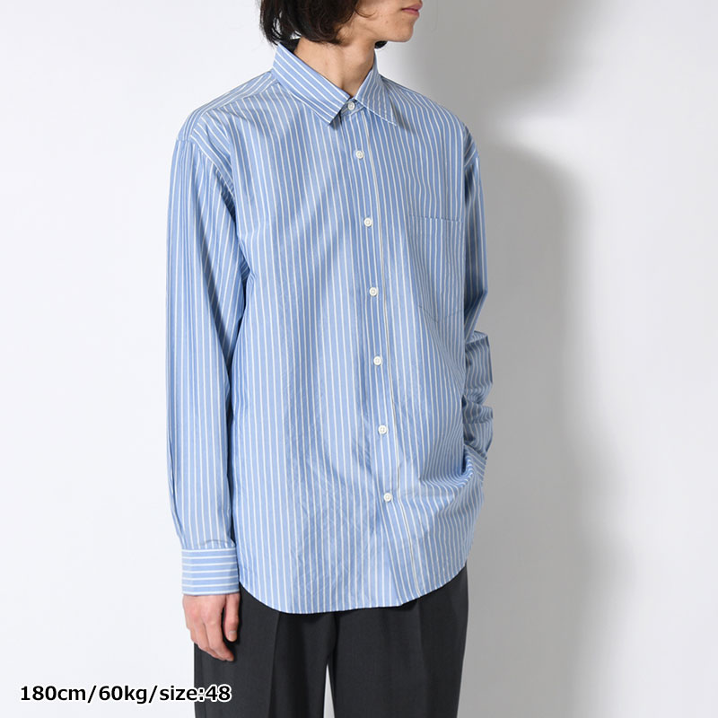 SILK COTTON STRIPE SHIRT -2.COLOR-