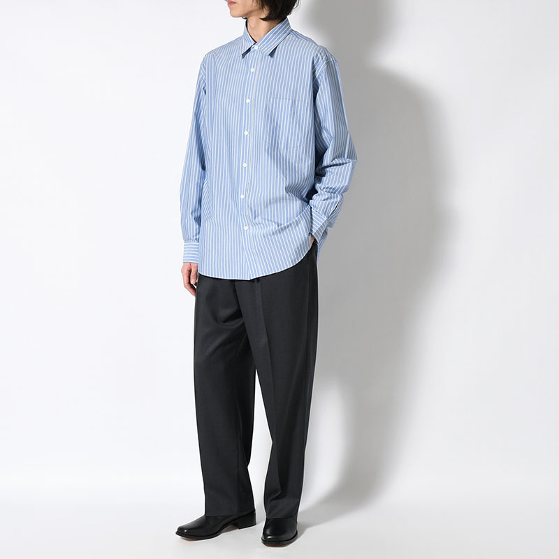 SILK COTTON STRIPE SHIRT -2.COLOR-