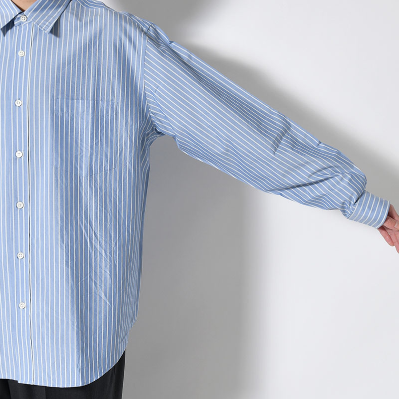 SILK COTTON STRIPE SHIRT -2.COLOR-