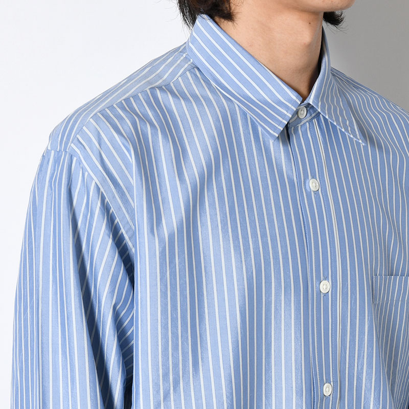 SILK COTTON STRIPE SHIRT -2.COLOR-