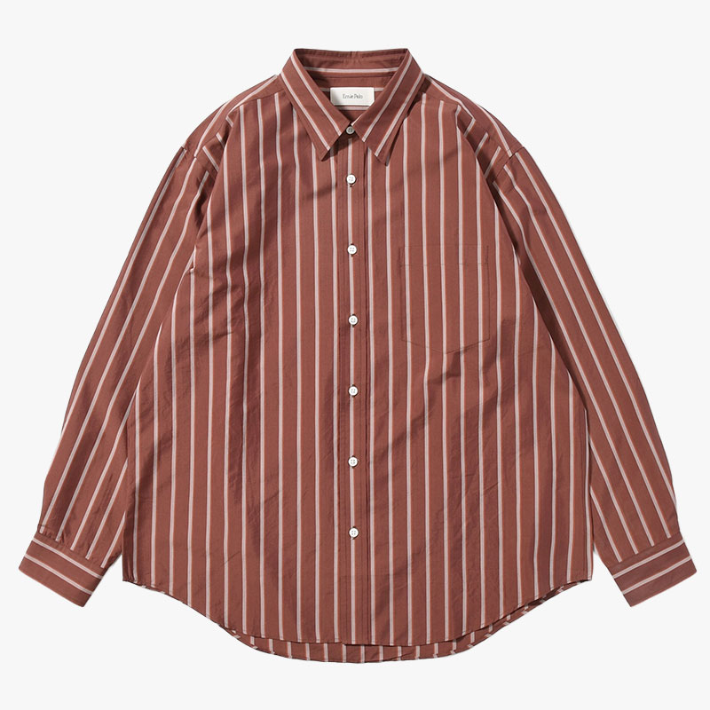 SILK COTTON STRIPE SHIRT -2.COLOR-