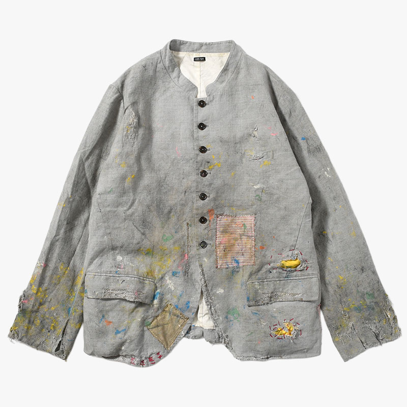 DESTROYED REBEL JACKET -GRAY-