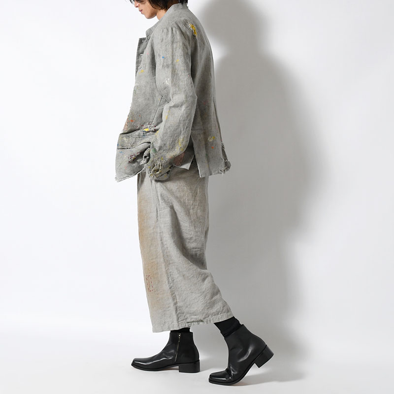 DESTROYED REBEL JACKET -GRAY-