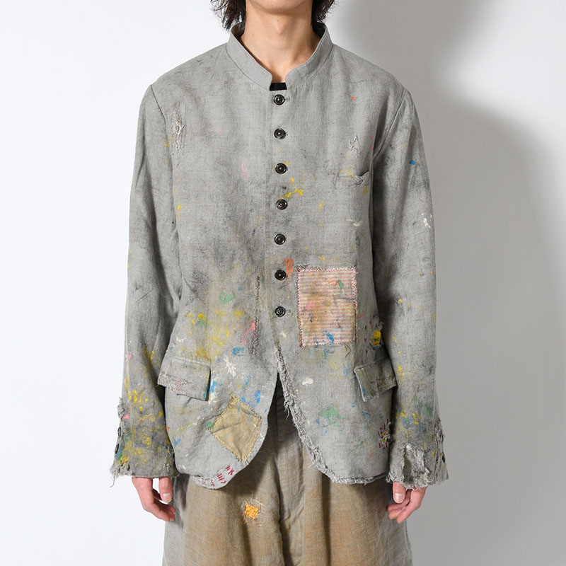 DESTROYED REBEL JACKET -GRAY-