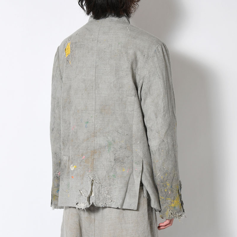 DESTROYED REBEL JACKET -GRAY-