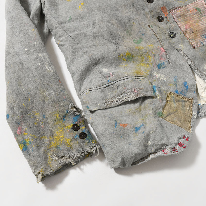 DESTROYED REBEL JACKET -GRAY-