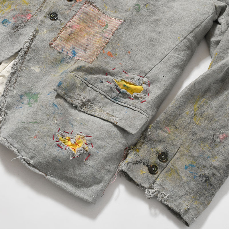 DESTROYED REBEL JACKET -GRAY-