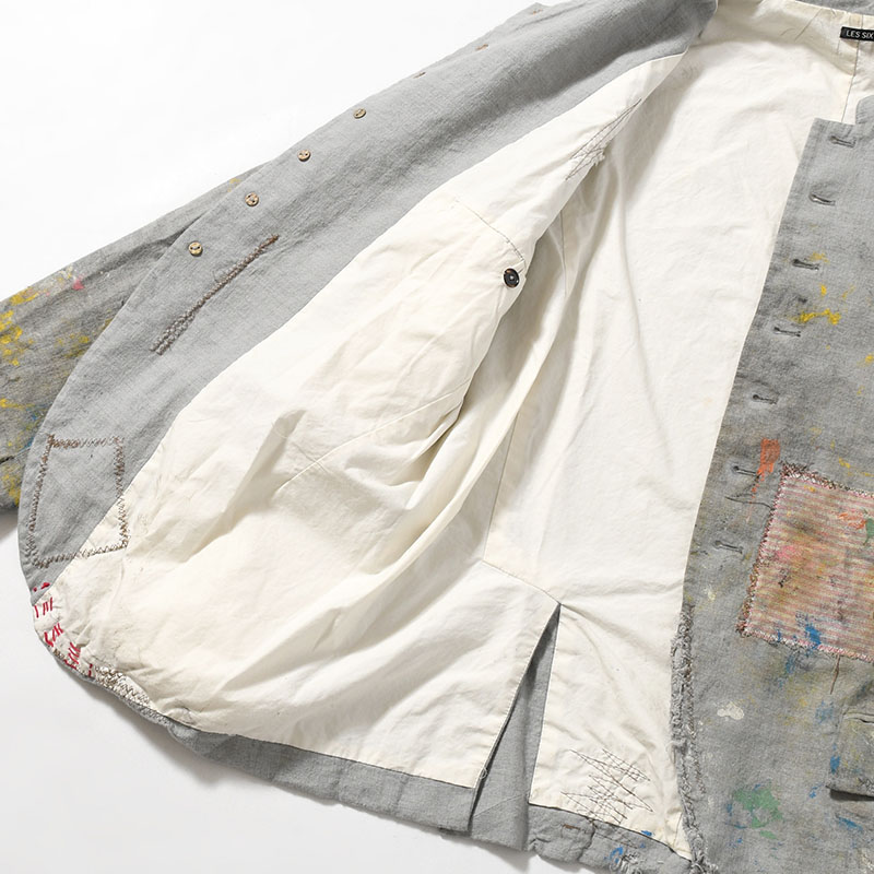 DESTROYED REBEL JACKET -GRAY-