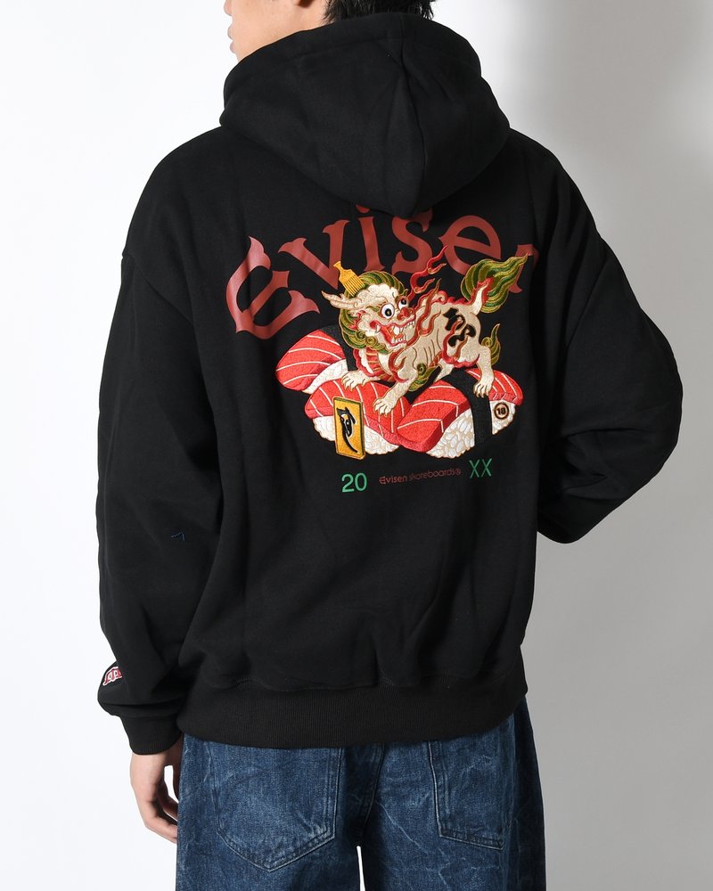SUSHISHI HOODIE -BLACK-
