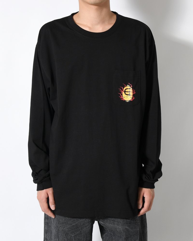 HYAKKI YAENZU LS TEE -BLACK-