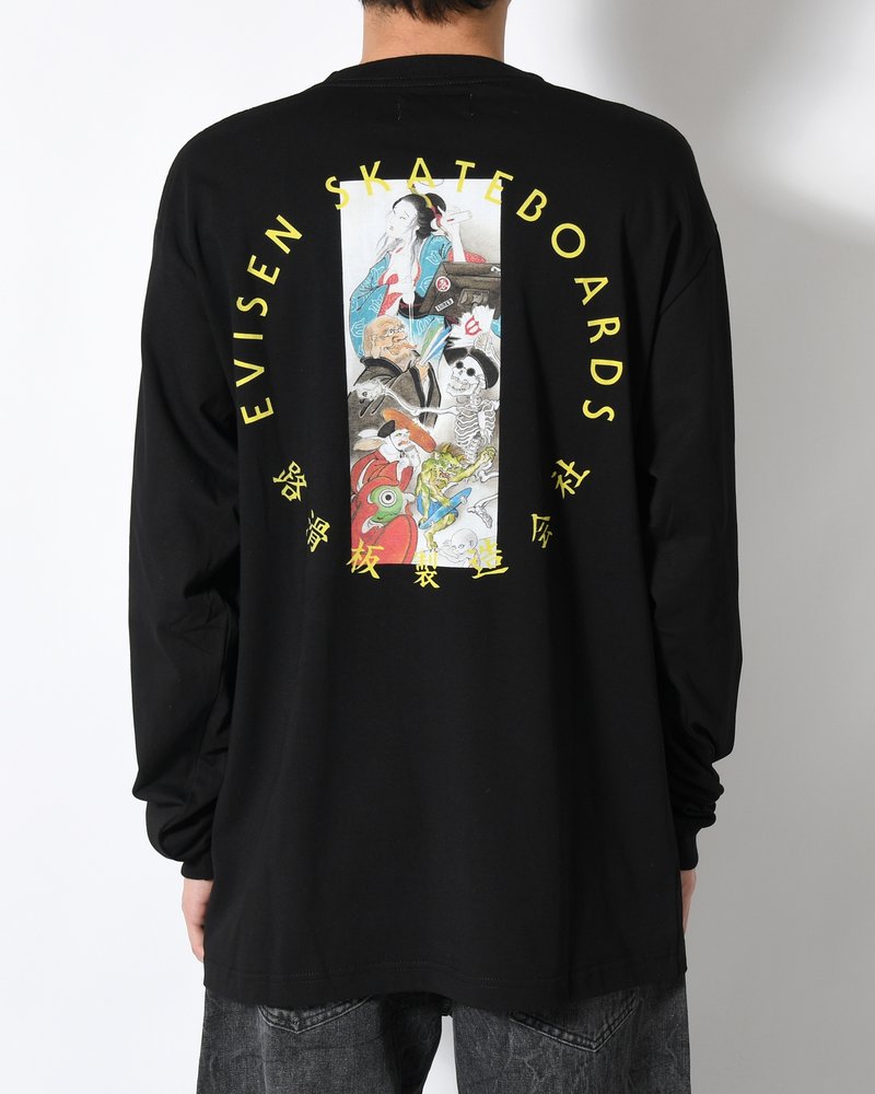 HYAKKI YAENZU LS TEE -BLACK-