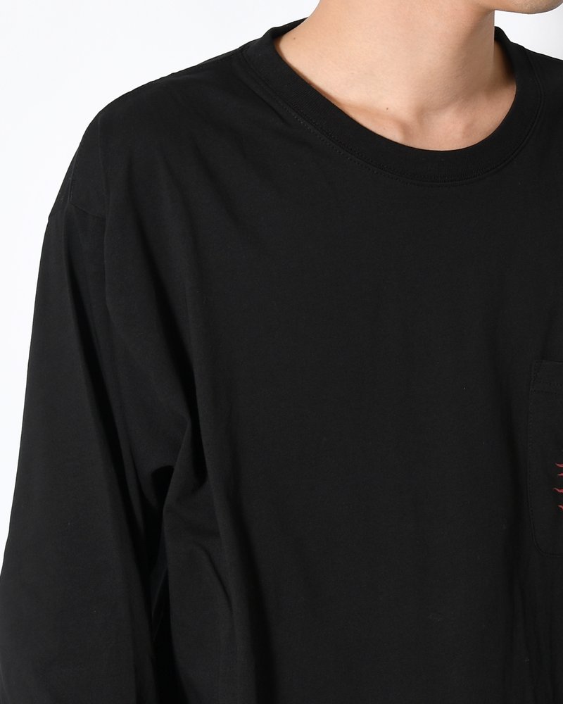 HYAKKI YAENZU LS TEE -BLACK-