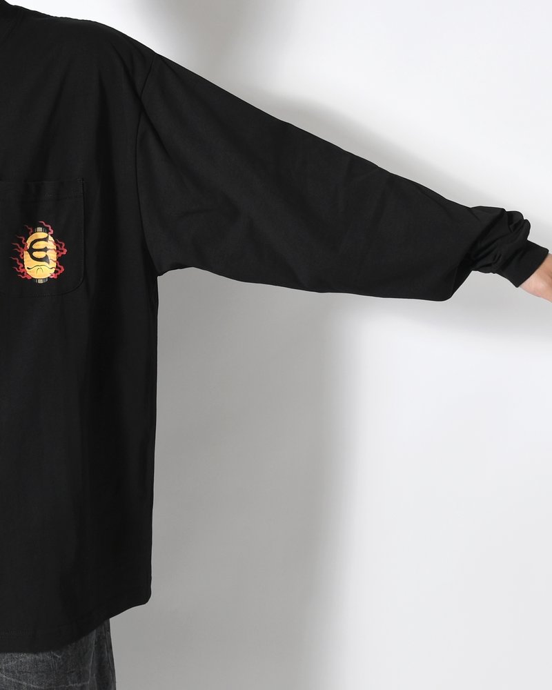HYAKKI YAENZU LS TEE -BLACK-