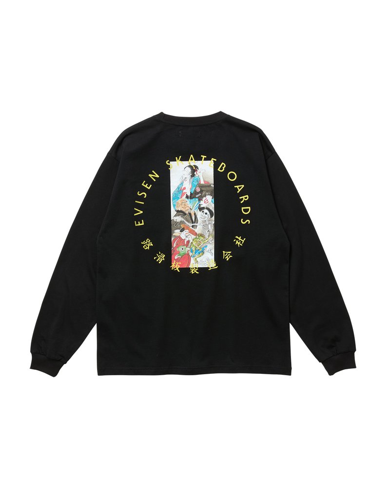 HYAKKI YAENZU LS TEE -BLACK-