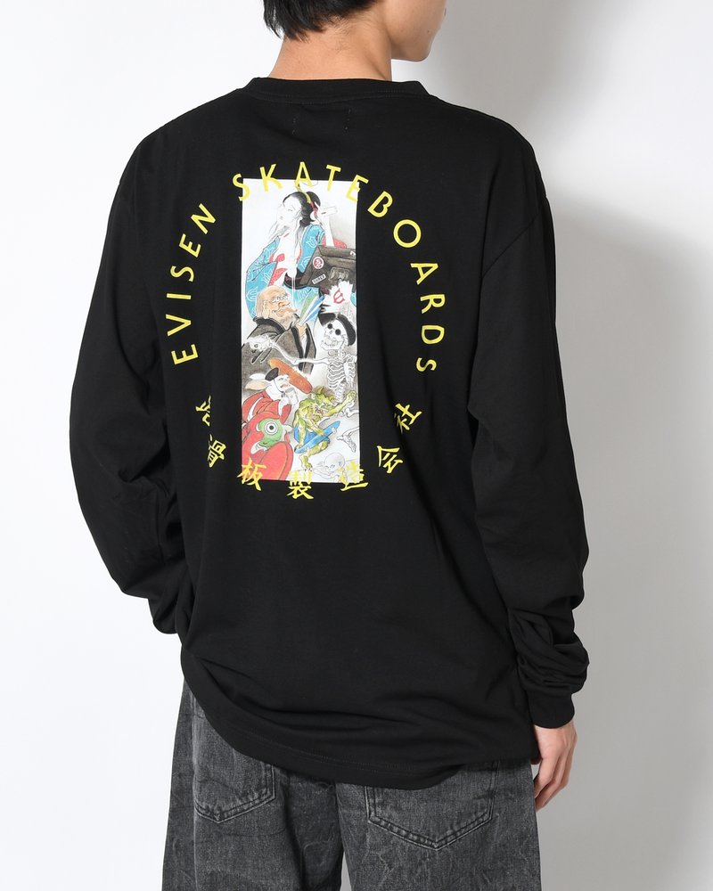 HYAKKI YAENZU LS TEE -BLACK-