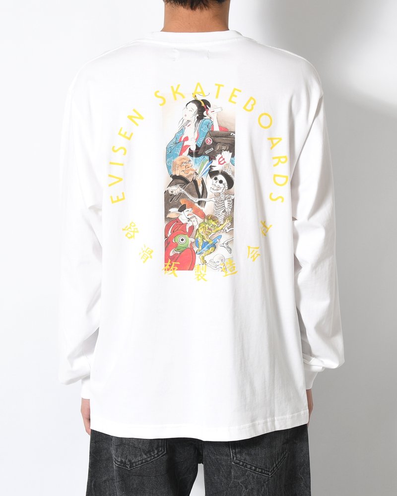 HYAKKI YAENZU LS TEE -WHITE-
