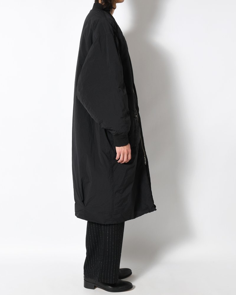 GARMENT DYE DOWN MA-1 LONG COAT 2.0 -BLACK-