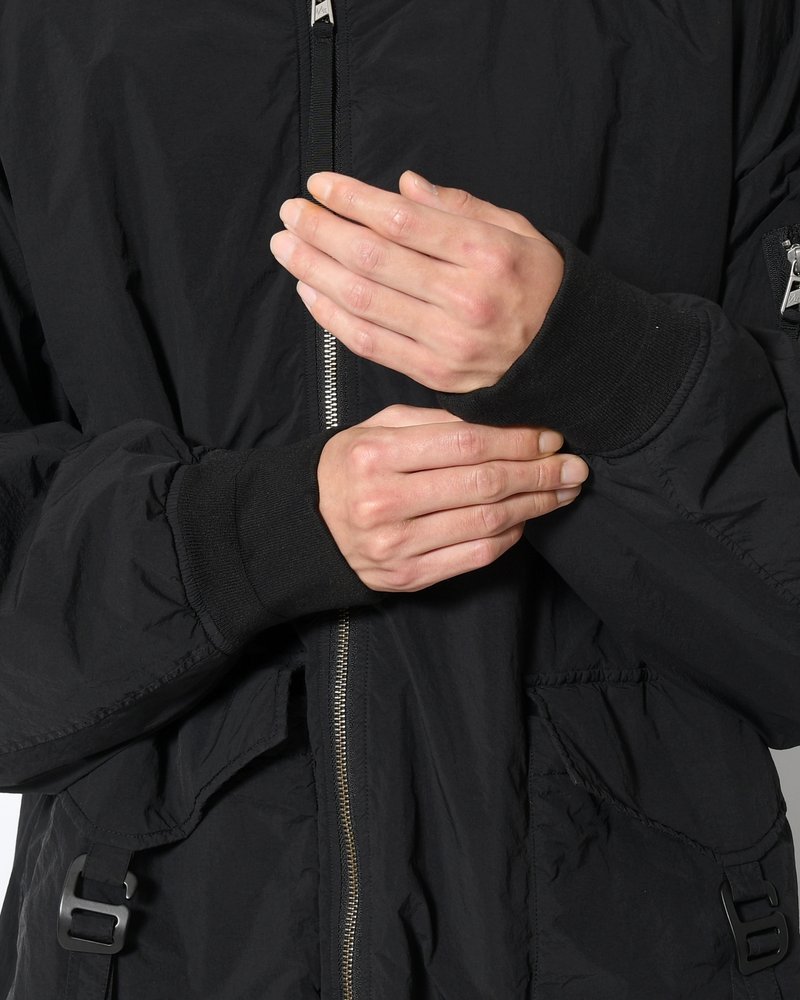 GARMENT DYE DOWN MA-1 LONG COAT 2.0 -BLACK-