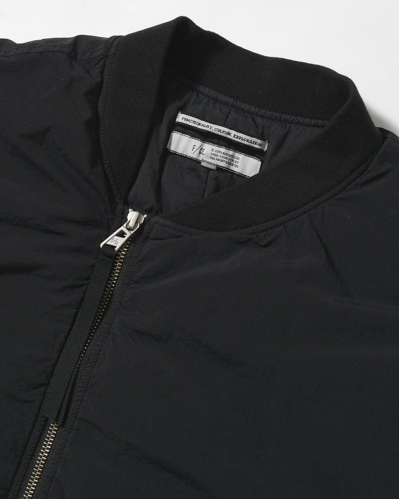 GARMENT DYE DOWN MA-1 LONG COAT 2.0 -BLACK-