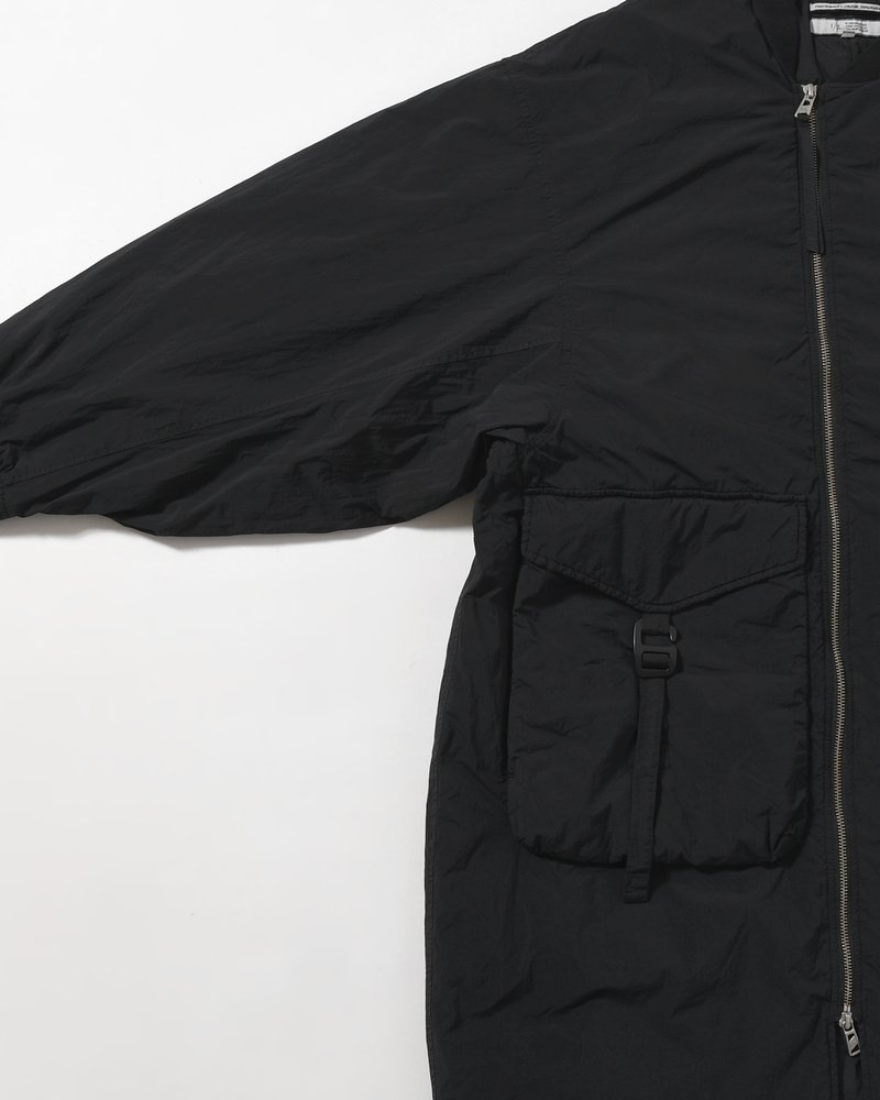 GARMENT DYE DOWN MA-1 LONG COAT 2.0 -BLACK-