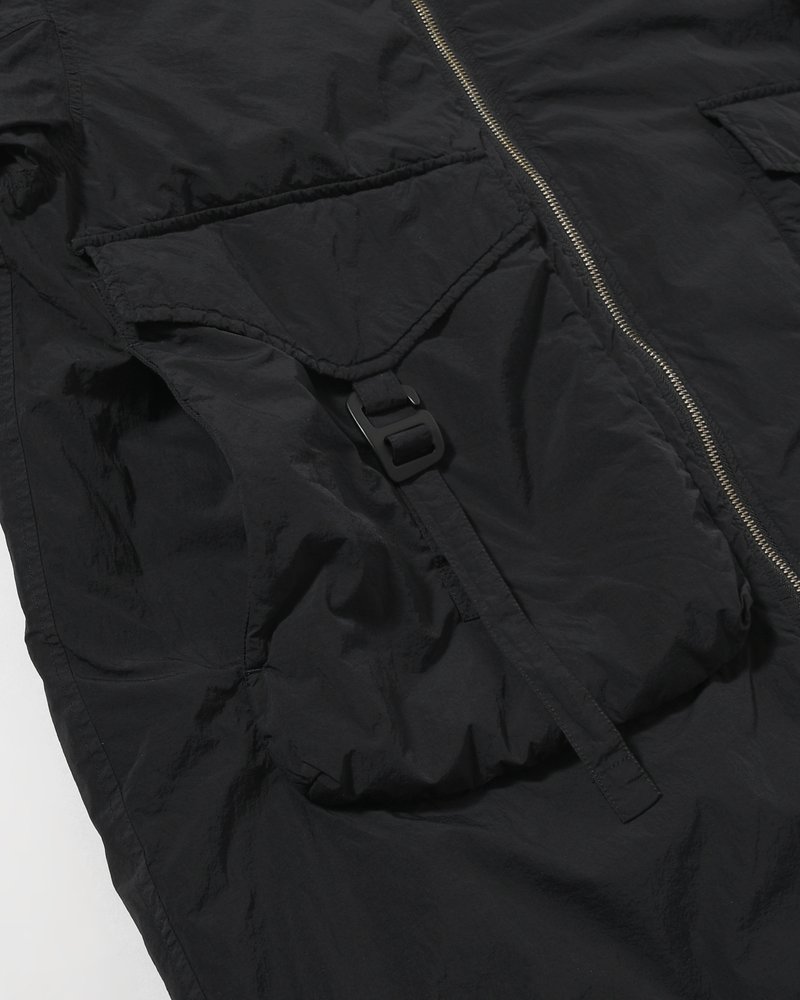GARMENT DYE DOWN MA-1 LONG COAT 2.0 -BLACK-