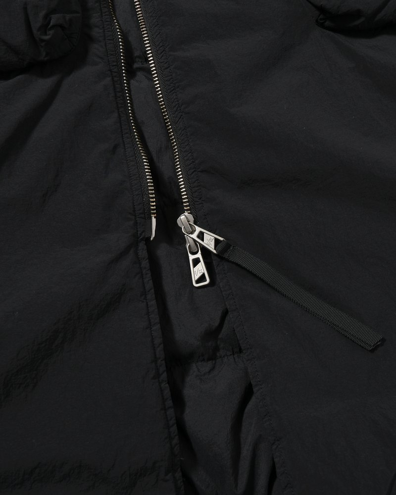 GARMENT DYE DOWN MA-1 LONG COAT 2.0 -BLACK-
