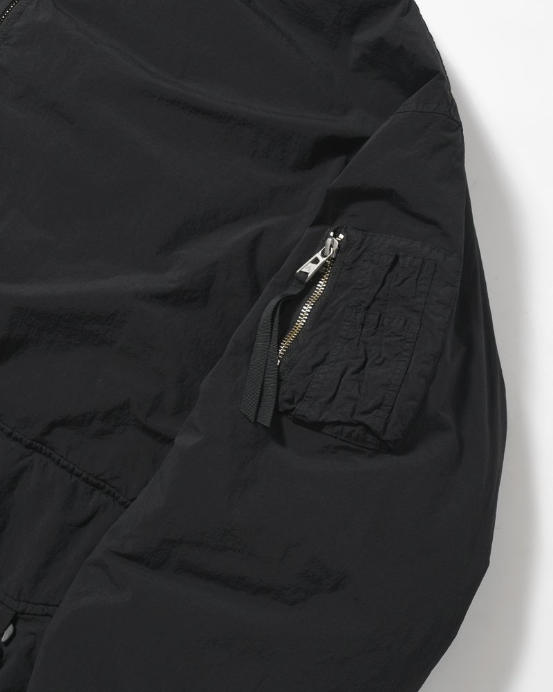 GARMENT DYE DOWN MA-1 LONG COAT 2.0 -BLACK-