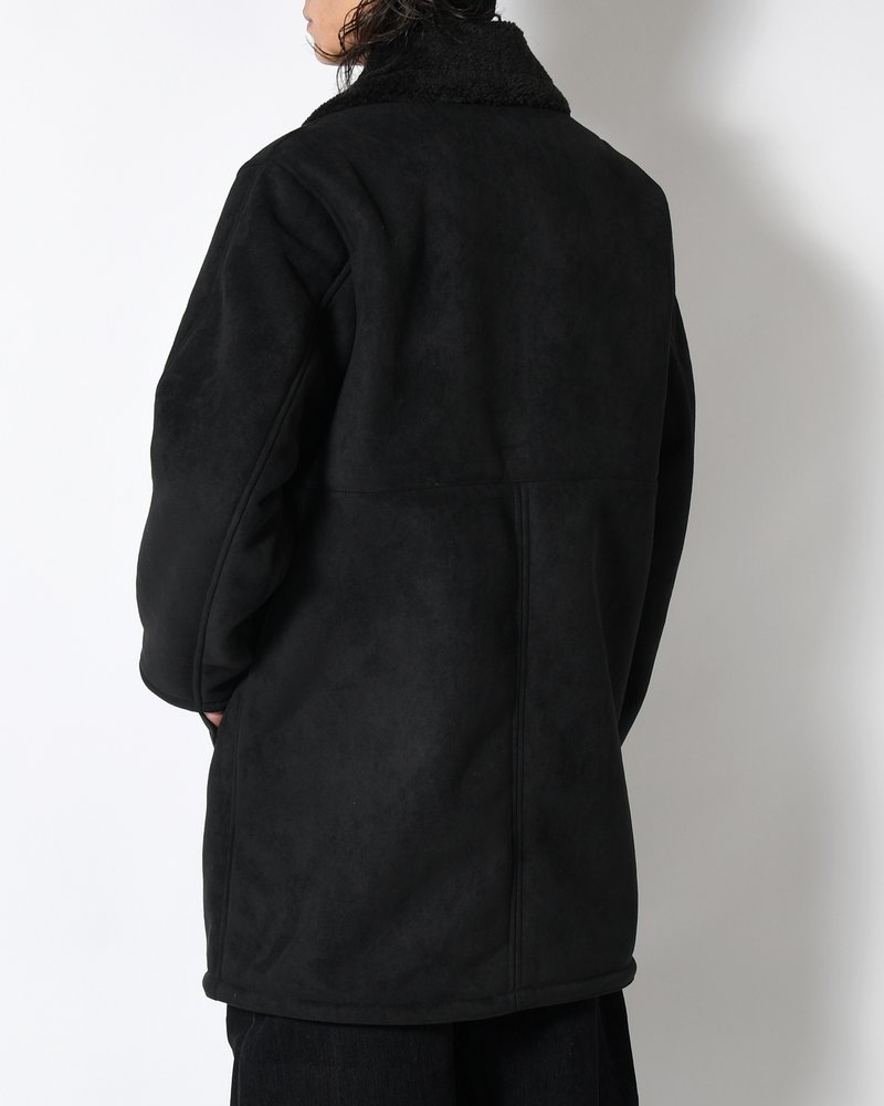 VEGAN MOUTON RANCH COAT -BLACK-