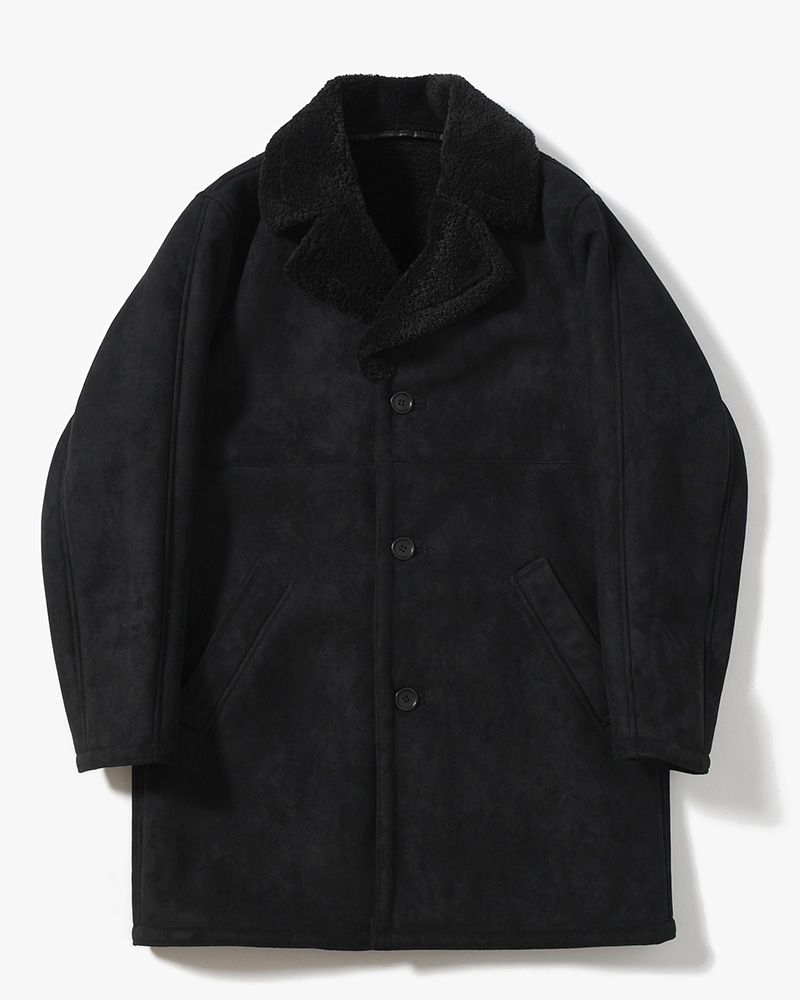 VEGAN MOUTON RANCH COAT -BLACK-