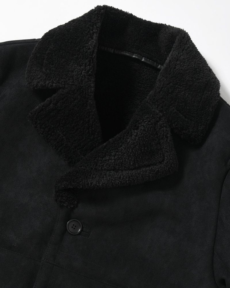 VEGAN MOUTON RANCH COAT -BLACK-