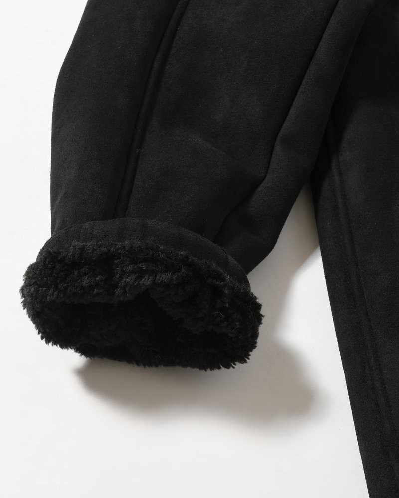 VEGAN MOUTON RANCH COAT -BLACK-