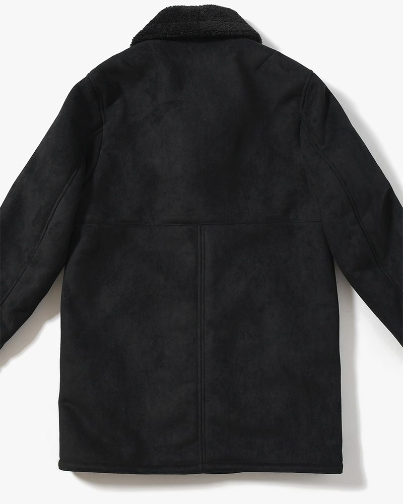 VEGAN MOUTON RANCH COAT -BLACK-