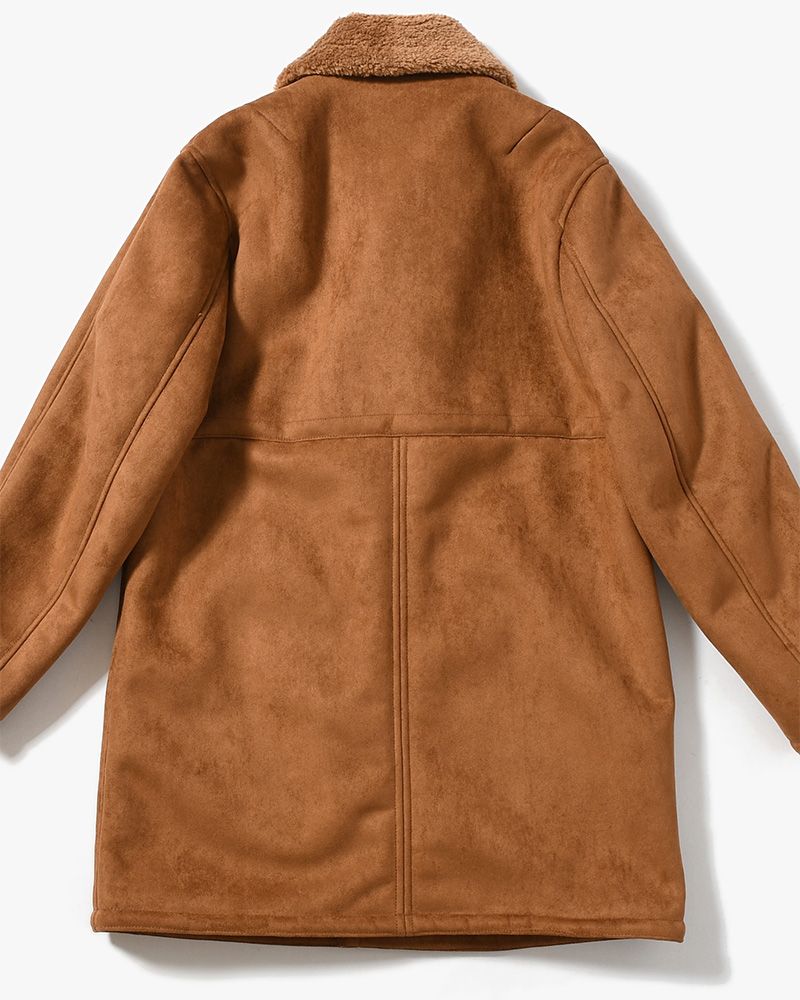 VEGAN MOUTON RANCH COAT -BROWN-