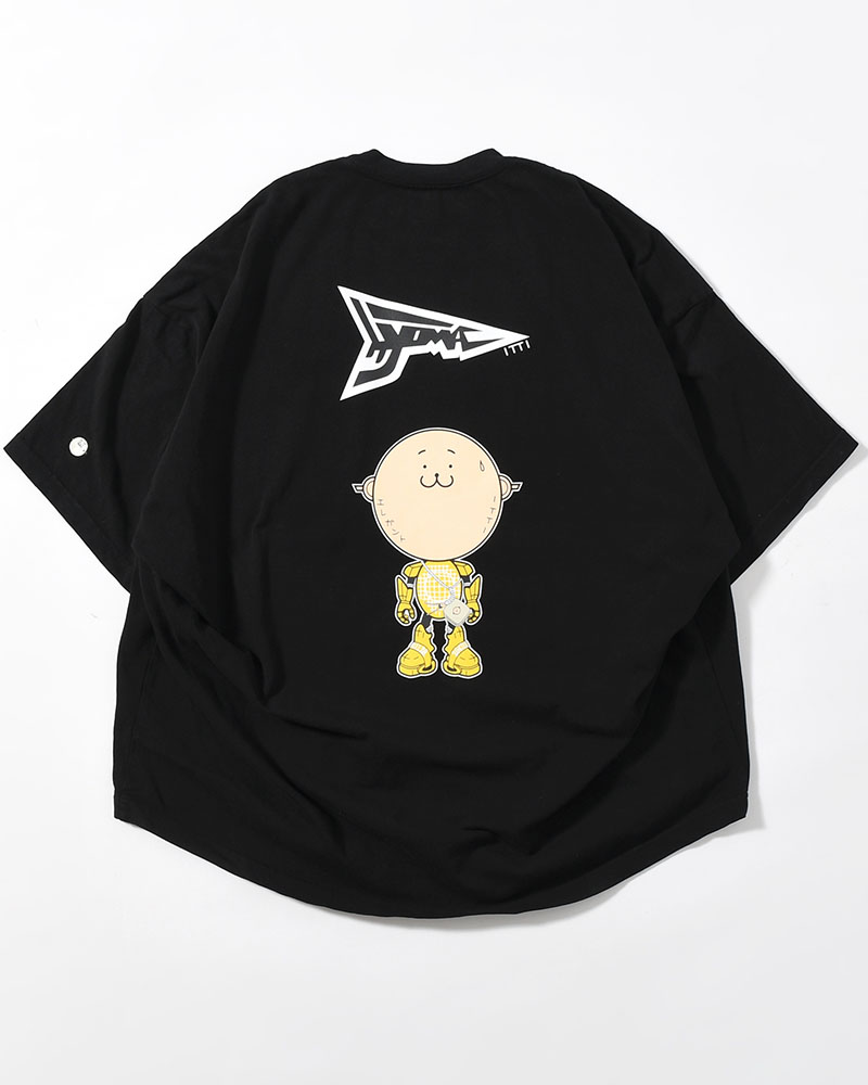 MARY COCOON POCKET SHORT-SLEEVE CUTSEW / HYOMA -BLACK-