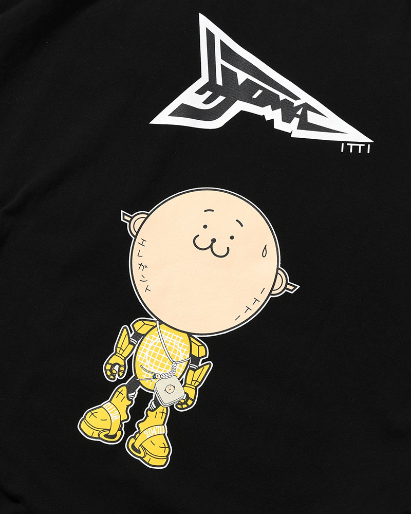 MARY COCOON POCKET SHORT-SLEEVE CUTSEW / HYOMA -BLACK-