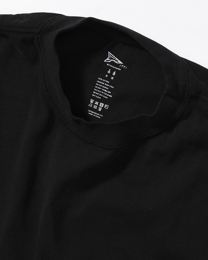 MARY COCOON POCKET SHORT-SLEEVE CUTSEW / HYOMA -BLACK-