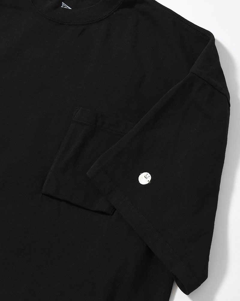 MARY COCOON POCKET SHORT-SLEEVE CUTSEW / HYOMA -BLACK-
