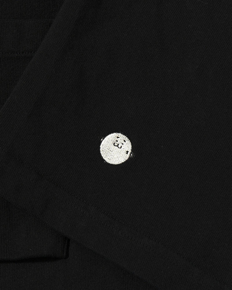 MARY COCOON POCKET SHORT-SLEEVE CUTSEW / HYOMA -BLACK-