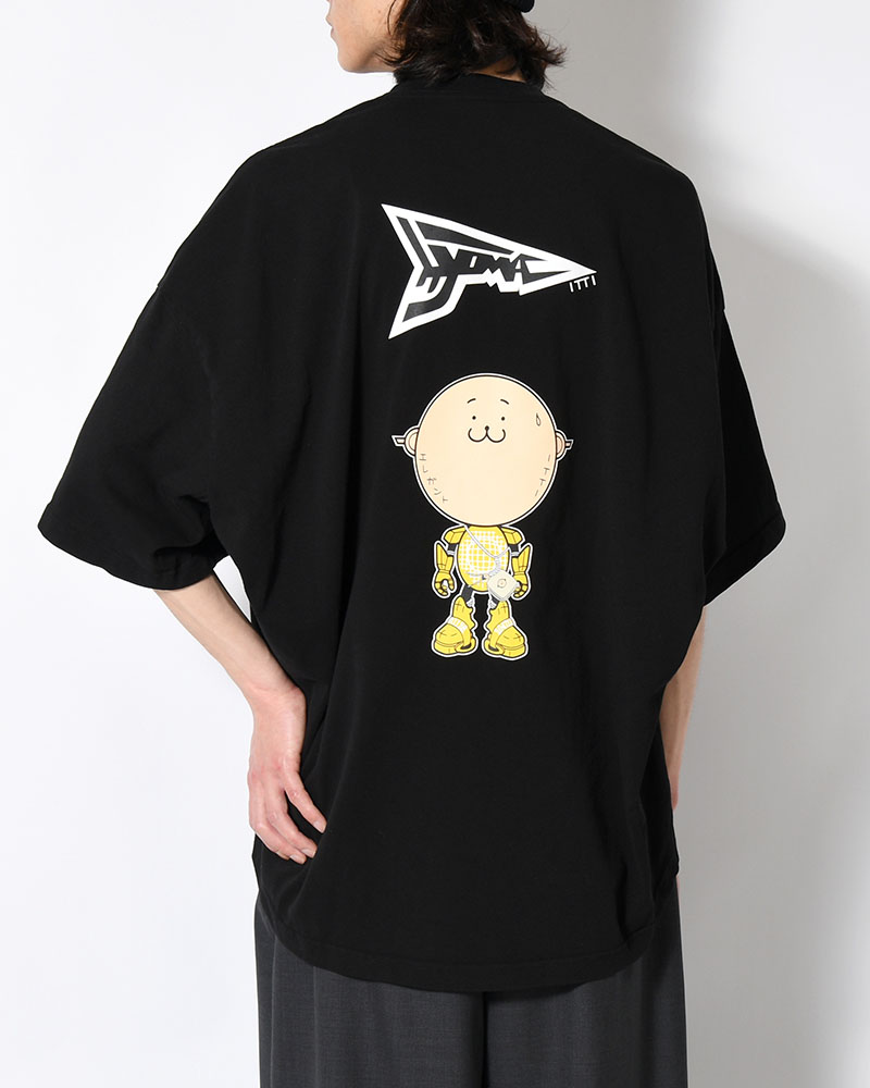 MARY COCOON POCKET SHORT-SLEEVE CUTSEW / HYOMA -BLACK-