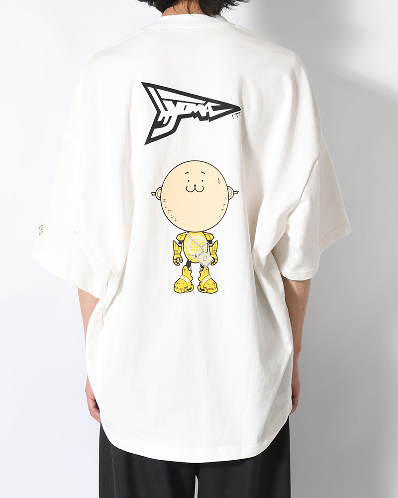 MARY COCOON POCKET SHORT-SLEEVE CUTSEW / HYOMA -WHITE-