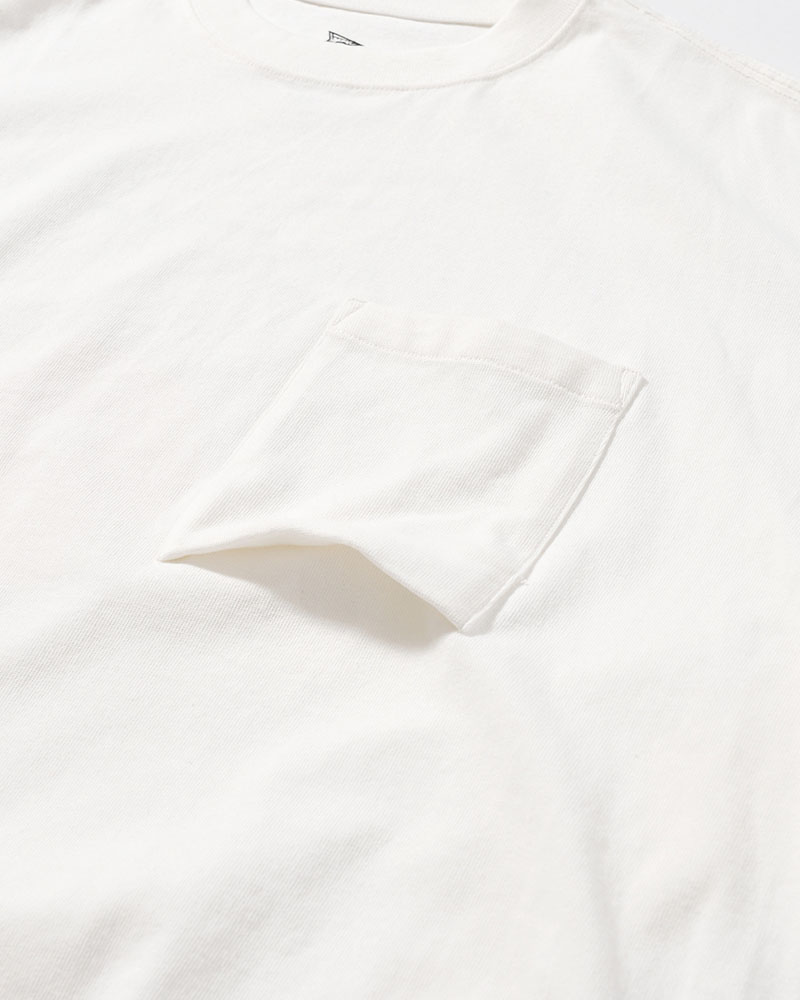 MARY COCOON POCKET SHORT-SLEEVE CUTSEW / HYOMA -WHITE-