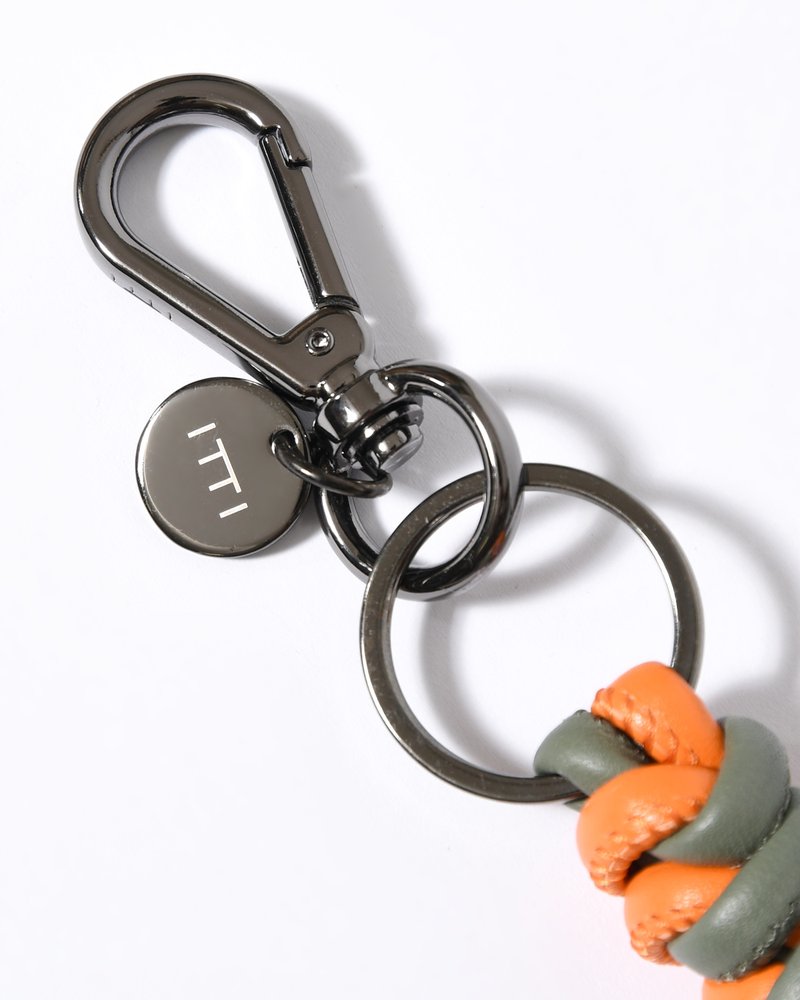 CRISTY TWO CODE SNAKE KNOT CHARM / STCOW -KHAKI/ORANGE-