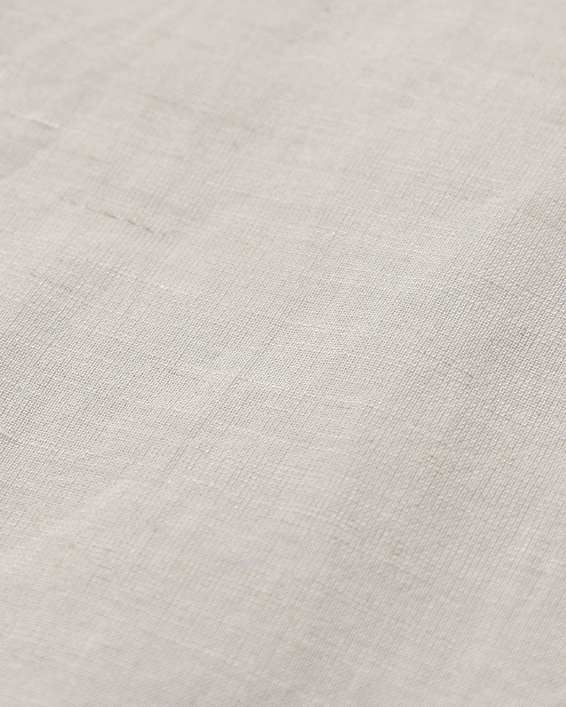 COTTON LINEN CLOTH DOUBLE COLLAR SHIRT -GRAY-