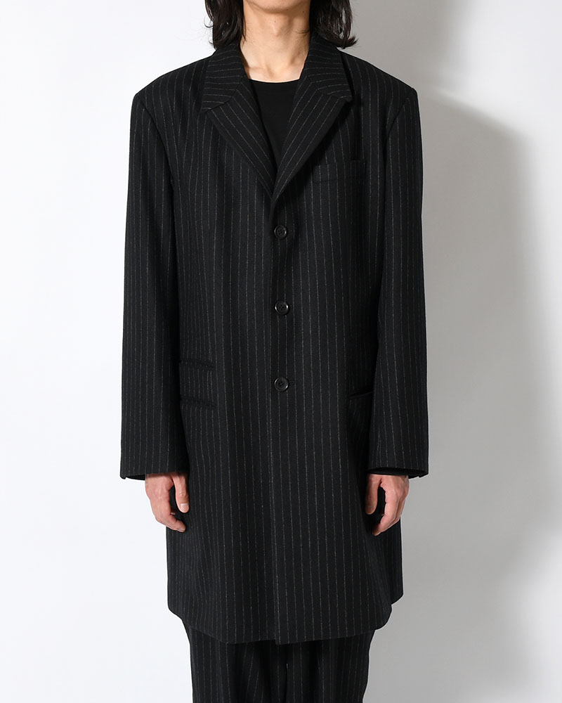 TOP STRIPE FLANNEL DR. JACKET -BLACK-