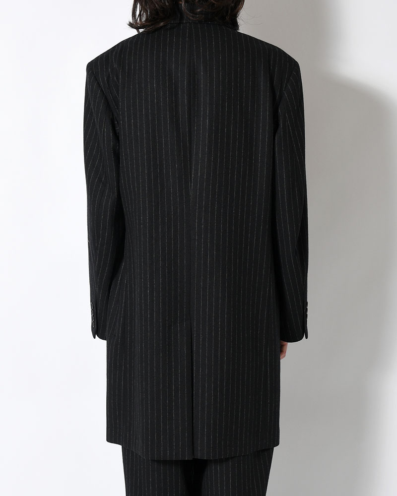 TOP STRIPE FLANNEL DR. JACKET -BLACK-