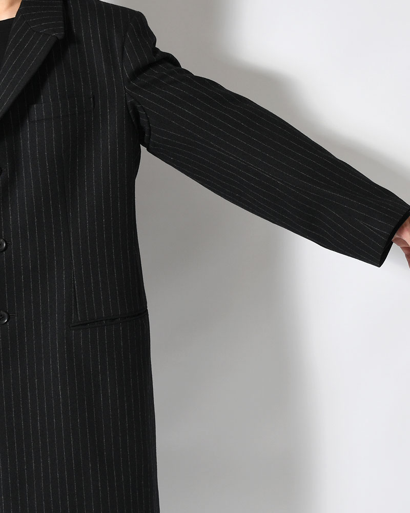 TOP STRIPE FLANNEL DR. JACKET -BLACK-