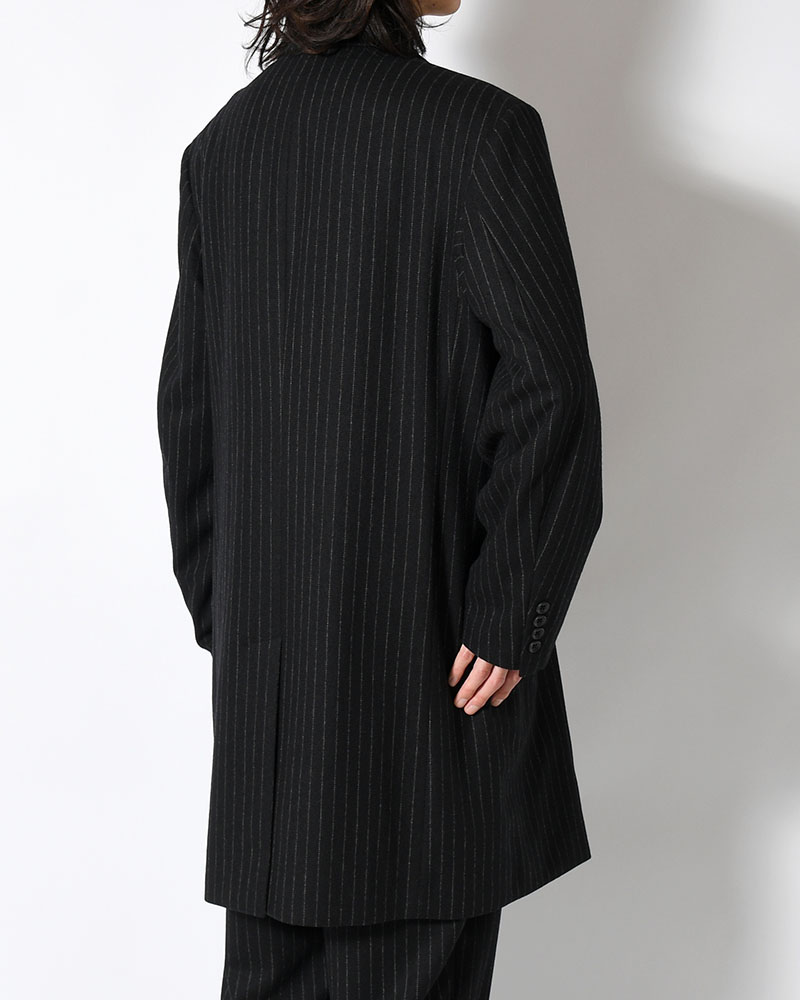 TOP STRIPE FLANNEL DR. JACKET -BLACK-