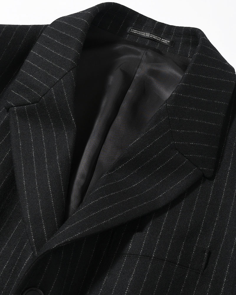 TOP STRIPE FLANNEL DR. JACKET -BLACK-