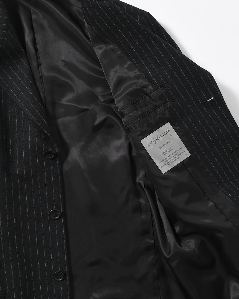 TOP STRIPE FLANNEL DR. JACKET -BLACK-
